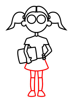 250x350 Drawing Cartoon Students - Student Drawing