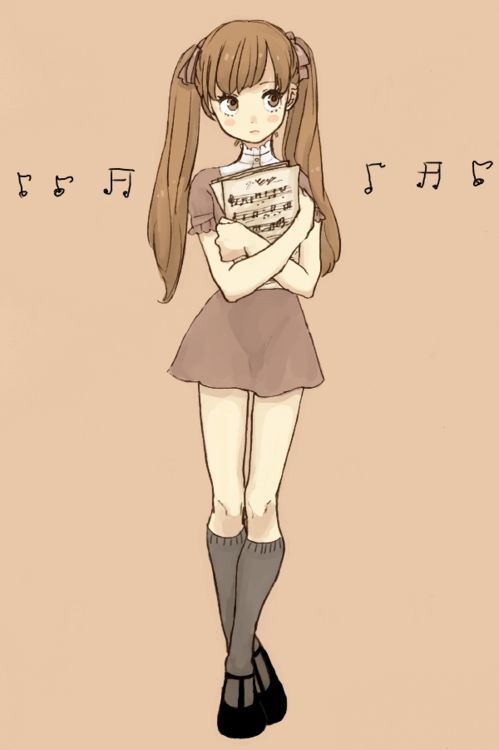 499x750 female music student, animemanga character drawing - Student Drawing