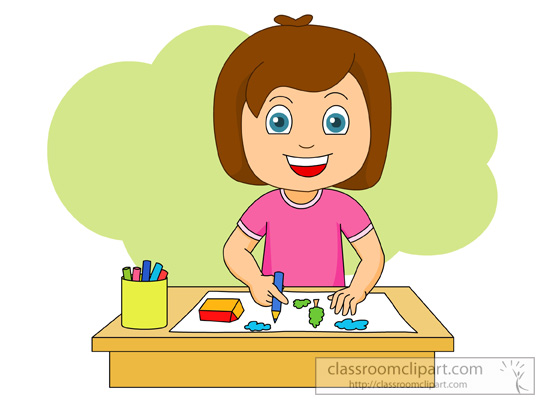 550x400 Clipart Of Drawing - Student Drawing Clipart