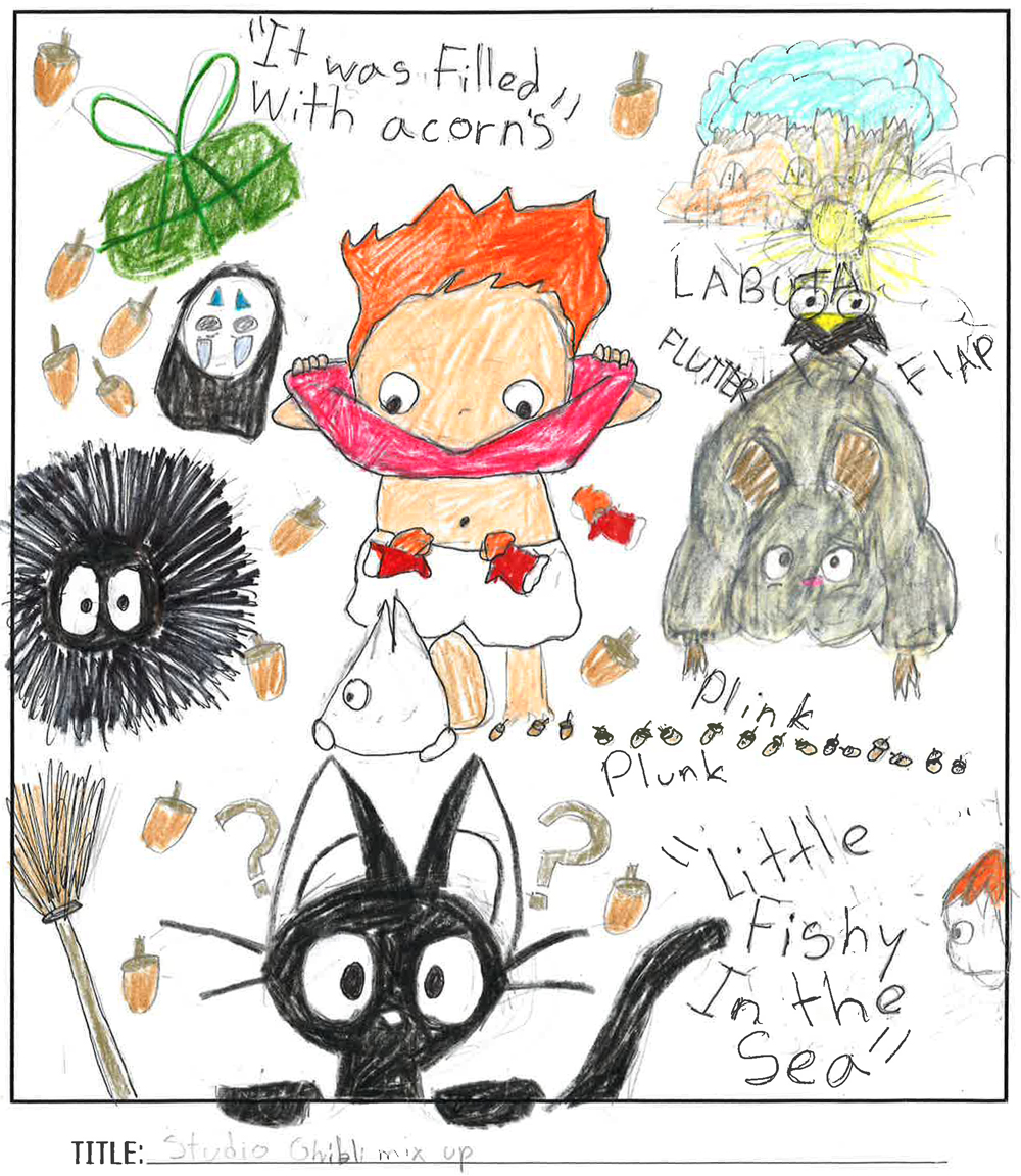 1000x1152 studio ghibli drawing contest kinokuniya usa - Studio Ghibli Drawings