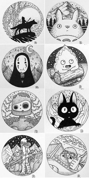 290x583 studio ghibli drawings - Studio Ghibli Drawings