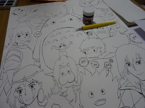 480x360 studio ghibli characters watercolor - Studio Ghibli Drawings