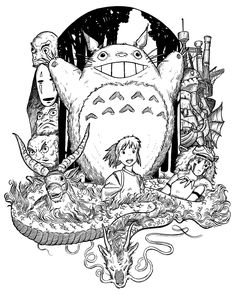236x294 best art inspiration studio ghibli images illustrations - Studio Ghibli Drawings