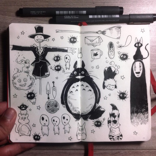 500x500 an amazing drawing of studio ghibli - Studio Ghibli Drawings