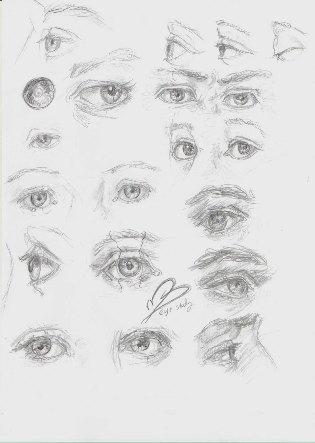 1248x1752 how to draw the eye eye study significant art blog - Study Drawing