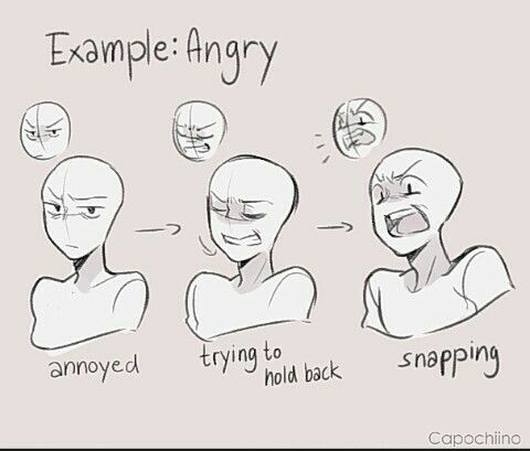 480x409 anger, angry, emotions, facial expressions drawingart - Stuff Drawing