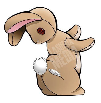 413x420 stuffed animal bunny with a torn tushie stuffed animals - Stuffed Animal Drawing