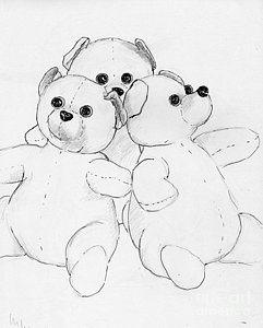 241x300 Stuffed Toys Drawings - Stuffed Animal Drawing