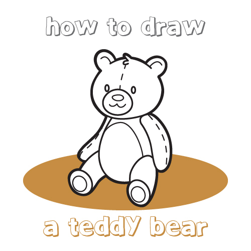 500x500 How To Draw How To Draw A Teddy Bear For Kids - Stuffed Bear Drawing