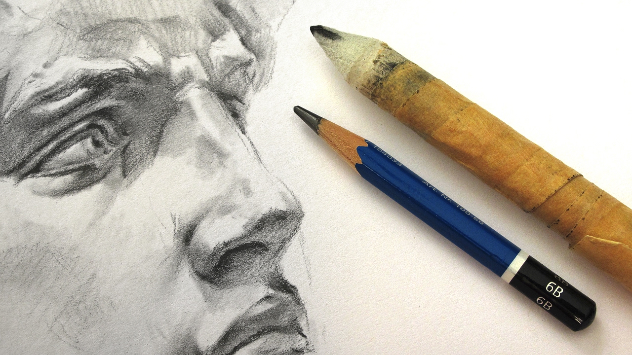 1280x720 drawing the face of david with pencil and blending stump - Stump Drawing