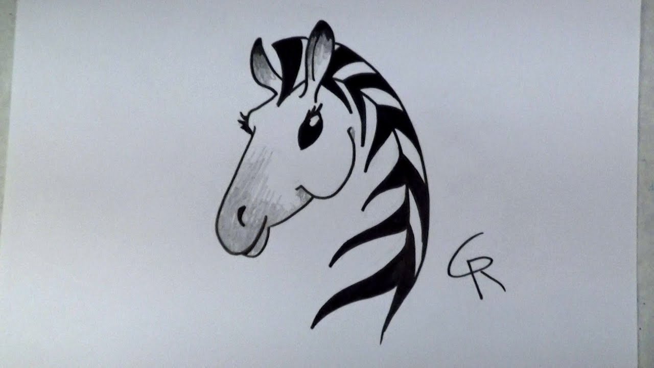 1280x720 learn how to draw a stylish cartoon zebra - Stylish Drawing