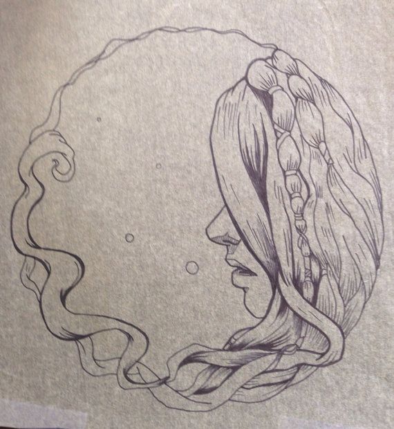 570x620 stylized drawing of a girl with dreadlocks, sharpie on tracing - Stylized Drawing