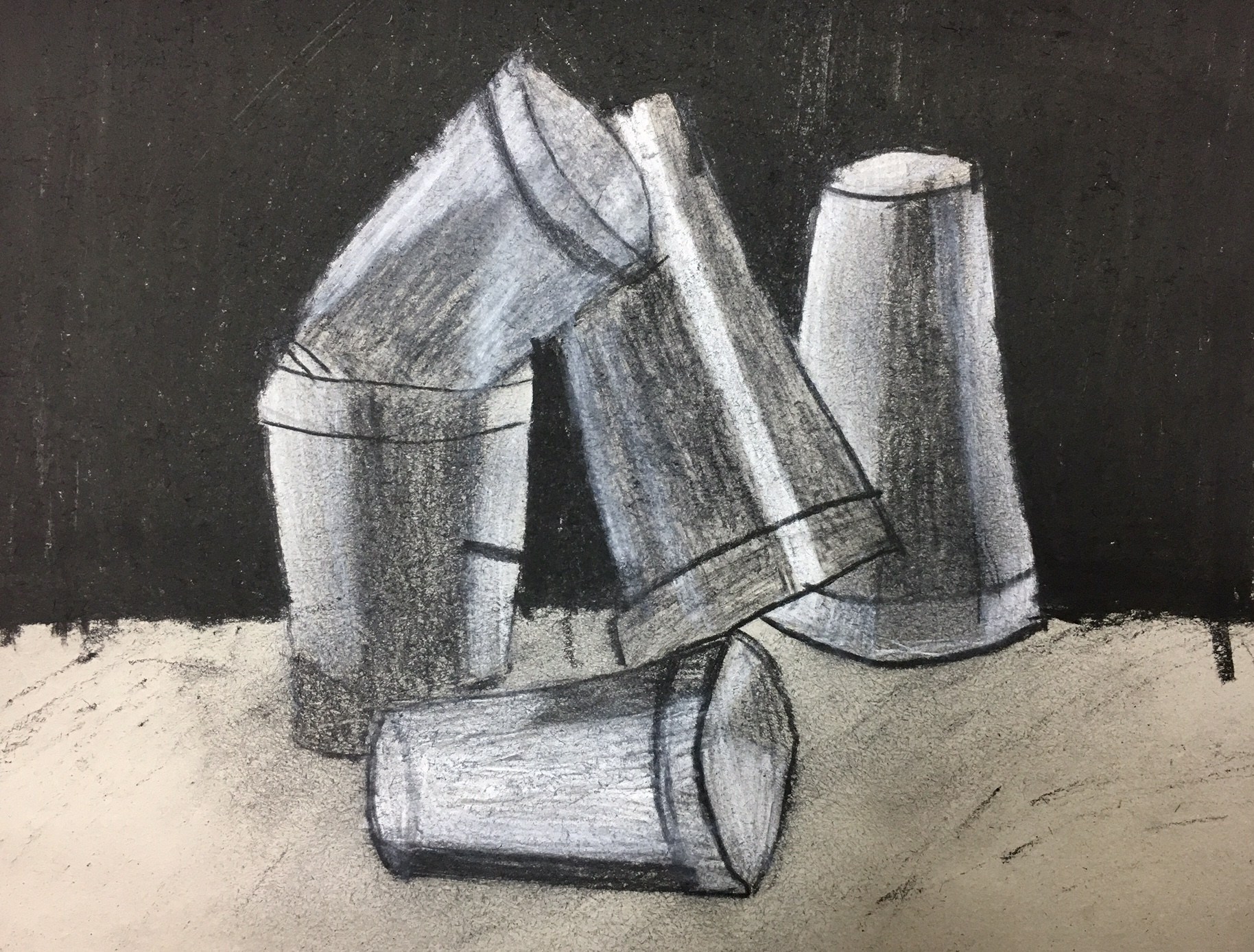 1828x1388 Styrofoam Cup Charcoal Drawing Still Life - Styrofoam Cup Drawing