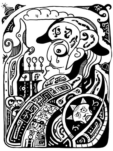 375x500 surreal emperor illustration illustrations illustration - Subconscious Drawing