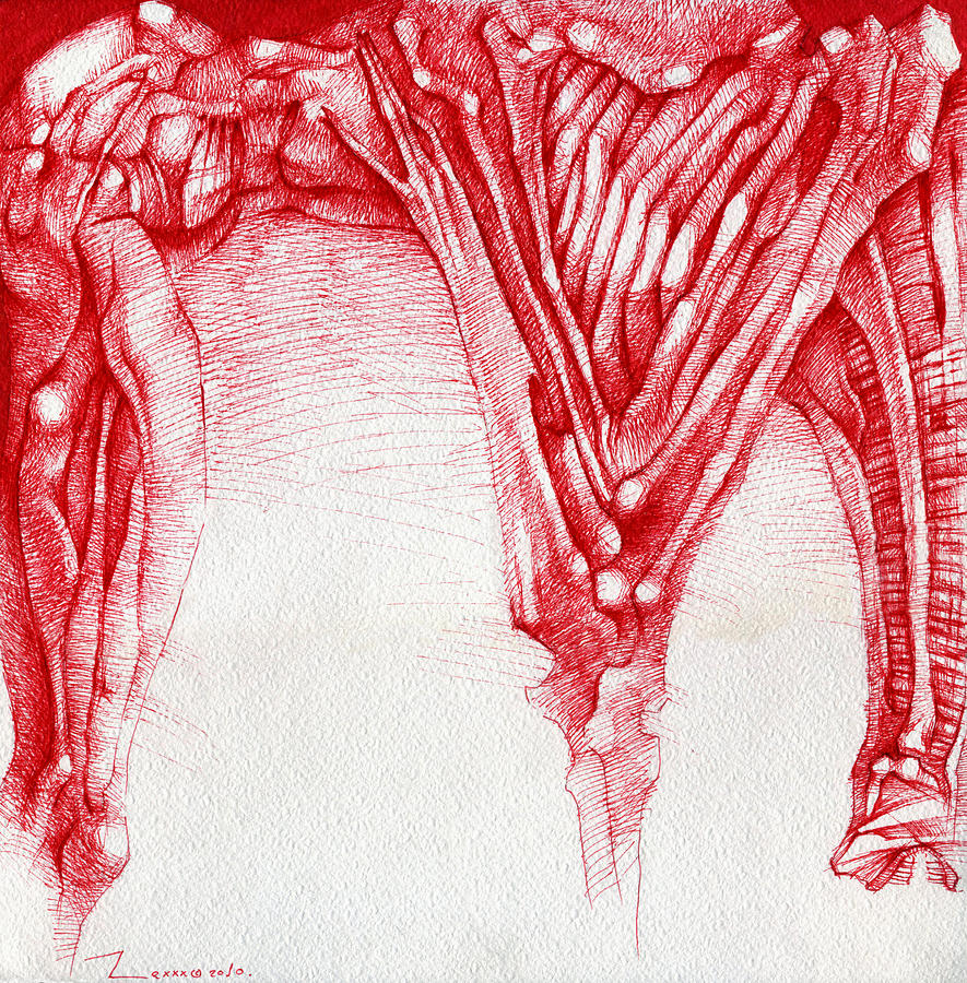 885x900 the forced adjustment of the subconscious meat drawing - Subconscious Drawing