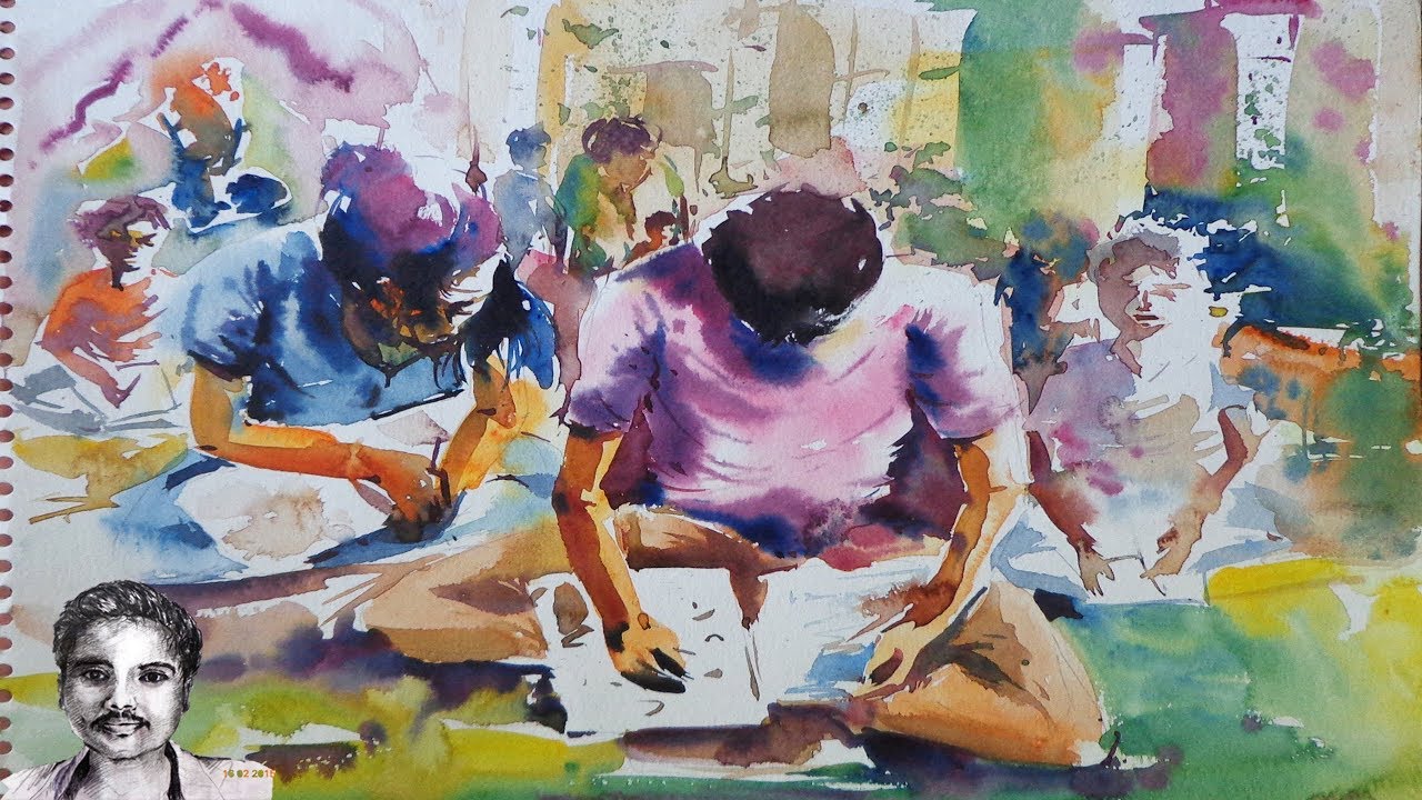 1280x720 watercolor painting landscape subject for drawing competition - Subject Drawing