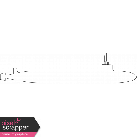 456x456 Submarine Drawing Graphic - Submarine Drawing