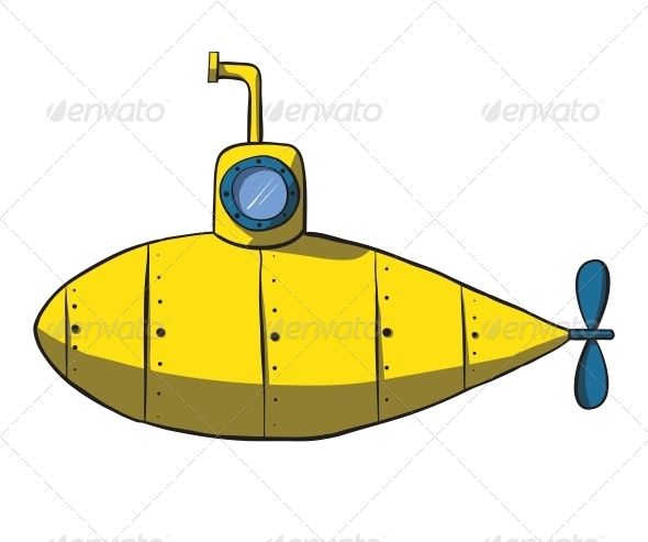 590x493 Cartoon Yellow Submarine - Submarine Drawing