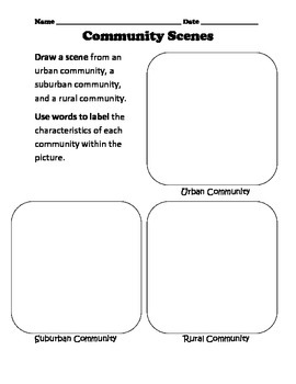 270x350 drawing community scenes - Suburban Drawing