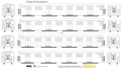 400x224 new york city subway car vector drawing - Subway Car Drawing