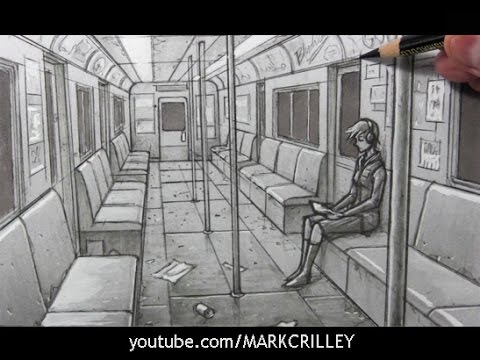 480x360 drawing time lapse subway car interior - Subway Car Drawing