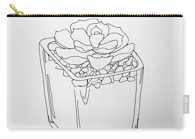 800x570 succulent line drawing carry all pouch for sale - Succulent Line Drawing