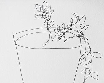340x270 succulent line art etsy - Succulent Line Drawing
