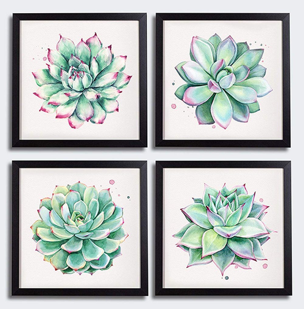 1000x1018 home wall art succulent plants simple life - Succulent Plant Drawing