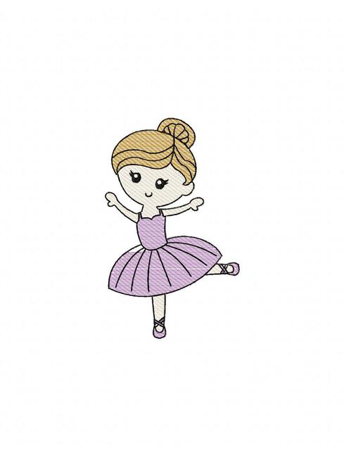 489x640 Nutcracker's Suger Plum Fairy Ballerina Sketch Embroidery Design - Sugar Plum Fairy Drawing