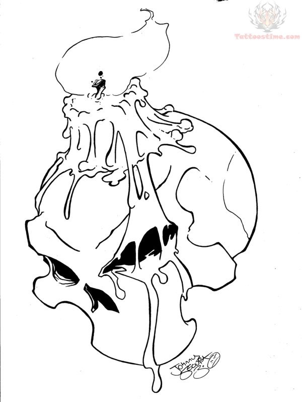600x798 Sugar Skull With Candle Tattoo Design Tattoo Ideas - Sugar Skull And Rose Drawing