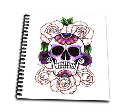 425x386 Db Sugar Skull Roses Drawing Book - Sugar Skull And Rose Drawing