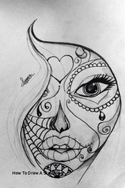 409x613 Sugar Skull Drawing - Sugar Skull Black And White Drawing