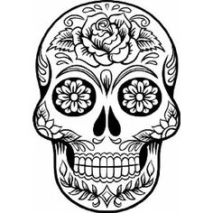 236x236 Best Me Images Drawings, Candy Skulls, Etchings - Sugar Skull Black And White Drawing