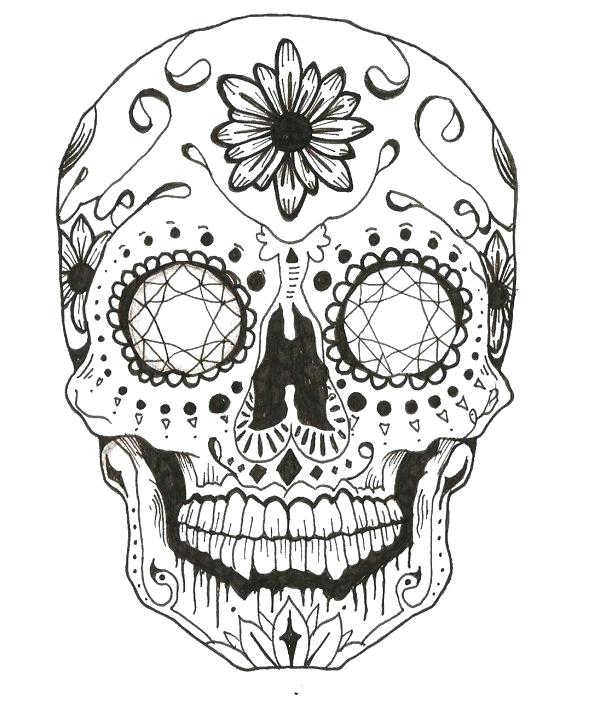 Sugar Skull Drawing at PaintingValley.com | Explore collection of Sugar ...