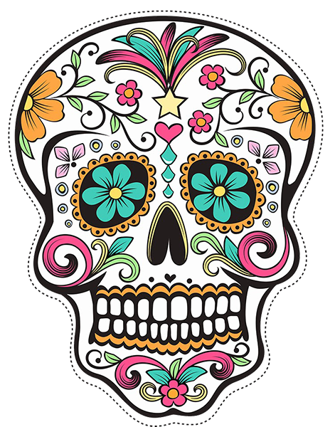 471x600 How To Draw Mexican Sugar Skulls - Sugar Skull Drawing