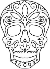 199x277 Skull Drawing Easy Dia De Los Muertos Troller Us - Sugar Skull Drawing Easy