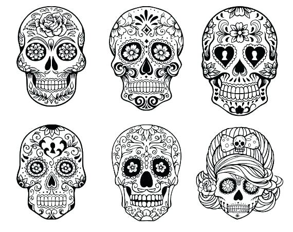 570x451 Sugar Skull Drawing Steps Allsecure - Sugar Skull Drawing Step By Step