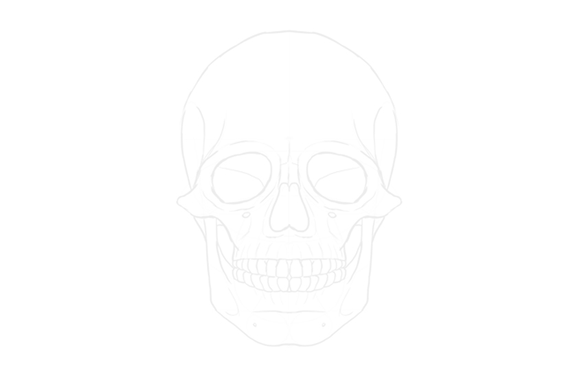 850x532 How To Draw A Sugar Skull - Sugar Skull Drawing Template