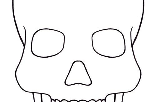 500x329 Interesting Design Ideas Day Of The Dead Templates Sugar Skull - Sugar Skull Drawing Template