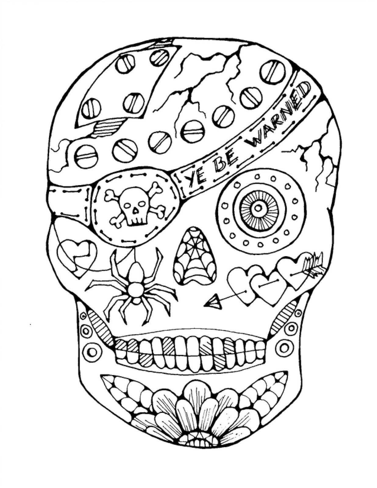 1237x1600 Nice Sugar Skull Template Images Gallery Skull Template Karlapa - Sugar Skull Drawing Template