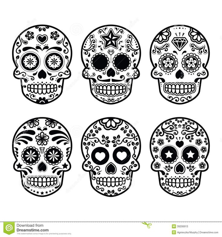 Sugar Skull Drawing Template at PaintingValley.com | Explore collection ...