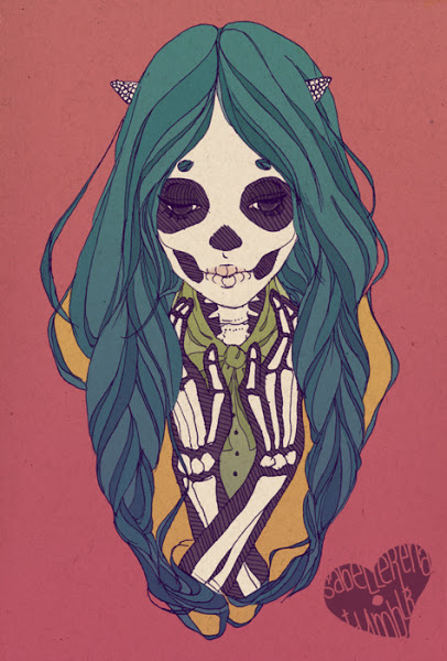 406x600 Sugar Skull Girl Drawing Tumblr - Sugar Skull Drawing Tumblr