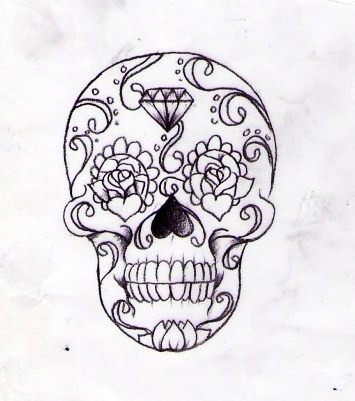 355x401 Sugar Skull Tumblr - Sugar Skull Drawing Tumblr