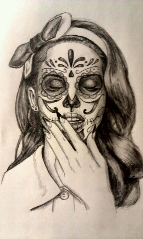 500x836 Tumblr Drawing Ideas - Sugar Skull Drawing Tumblr