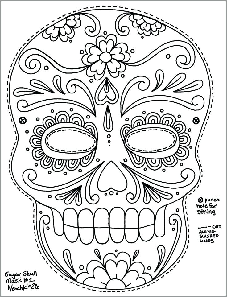 Sugar Skull Face Drawing at PaintingValley.com | Explore collection of ...