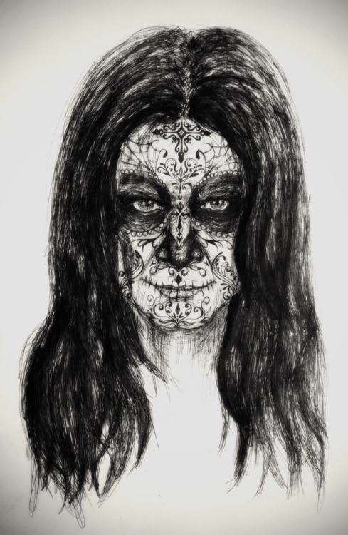 489x750 Sugar Skull Face Tumblr - Sugar Skull Face Drawing