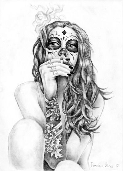 400x558 graffiti sugar skull girl drawing dorothea barre sugar skull - Sugar Skull Girl Drawing