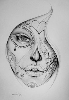 236x339 Photos Sugar Skull Girl Drawing - Sugar Skull Girl Drawing