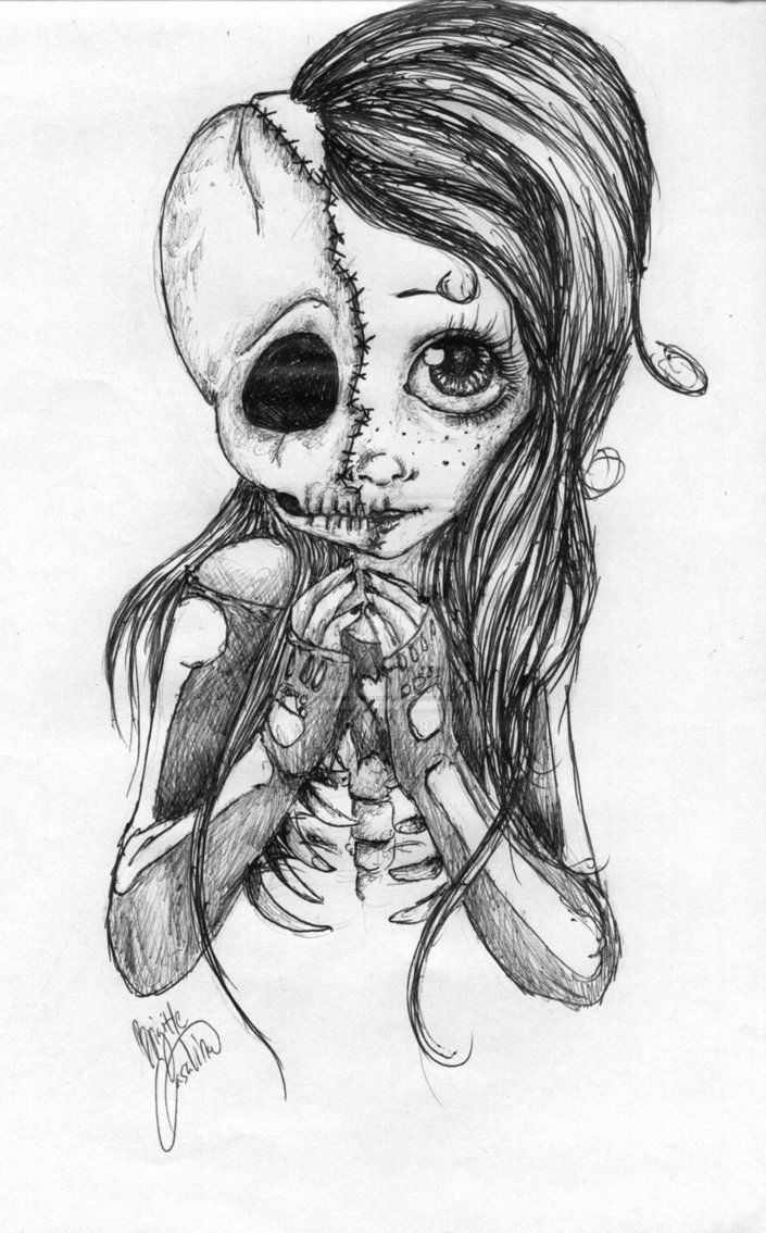 705x1134 Luxury Sugar Skull Girl Sketch - Sugar Skull Girl Drawing