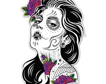 340x270 Sugar Skull Drawing Etsy - Sugar Skull Girl Drawing